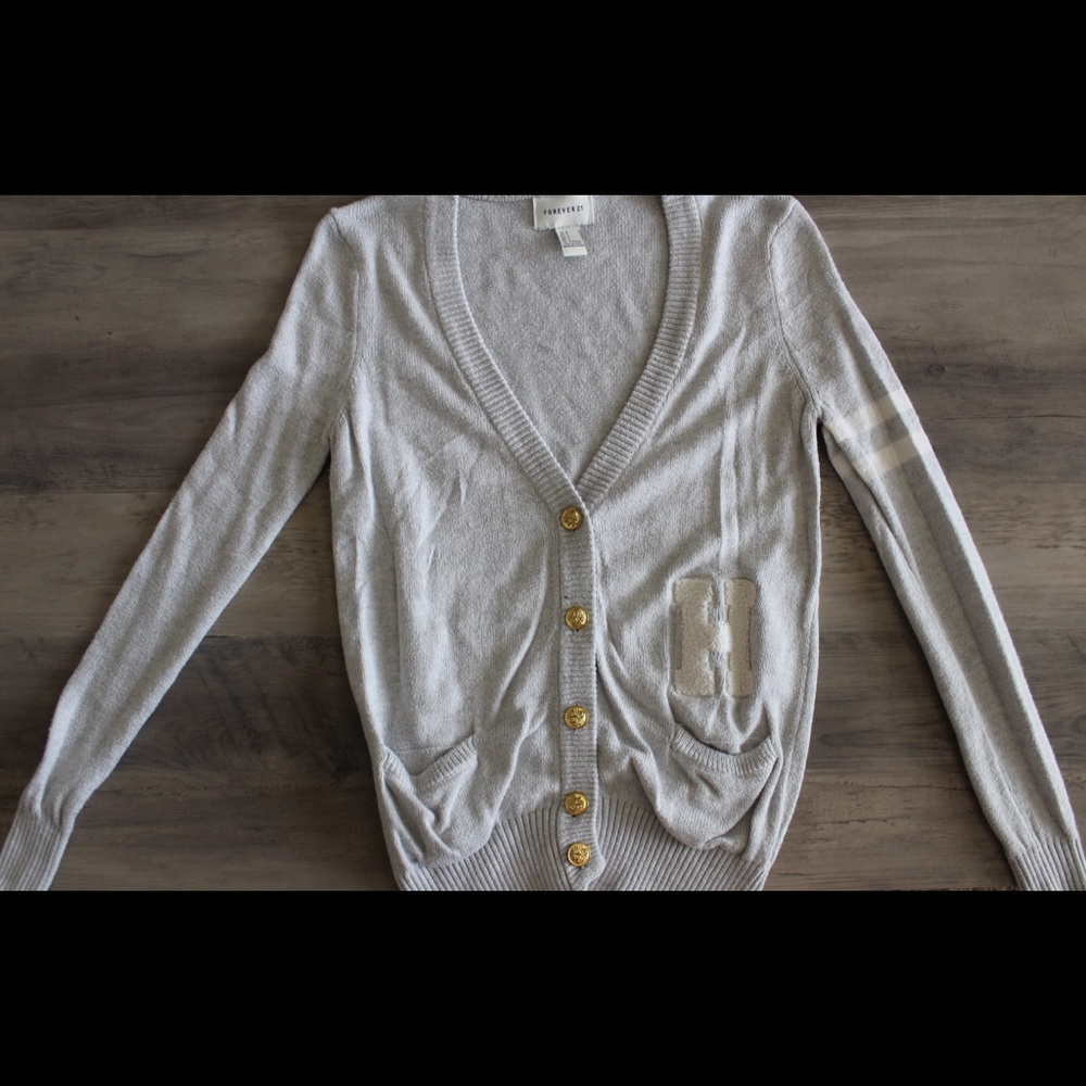 F21 Varsity Cardigan